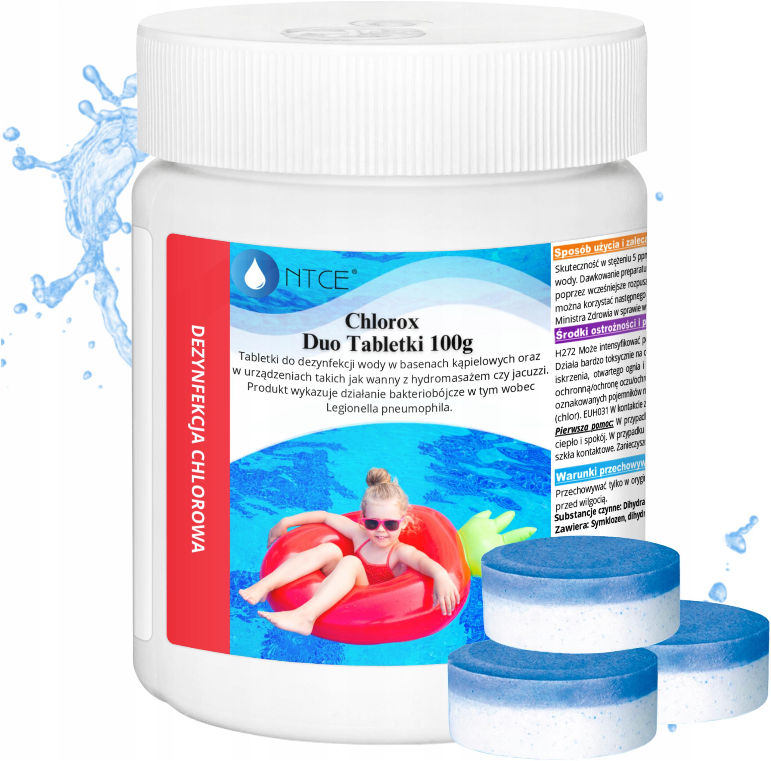 CHLOROX DUO TABLETKI WIELOFUNKCYJNE CHLOR DO BASENU — 5 kg