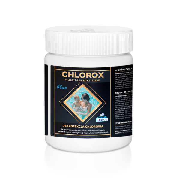 Chlorox Multitabletki 200 g BLUE wolno rozpuszczające się do dezynfekcji wody  EBAN — 5 kg
