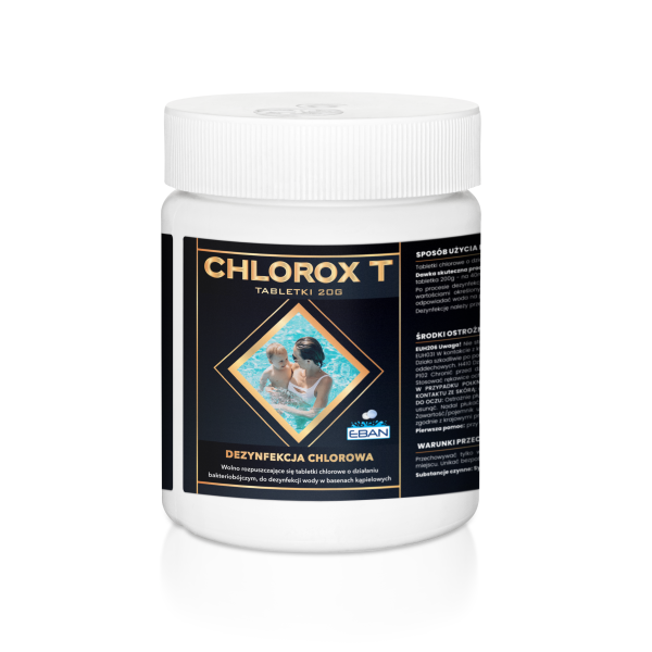 Chlorox T Tabletki 20 g przeznaczone do długotrwałej dezynfekcji wody basenowej EBAN — 3 kg
