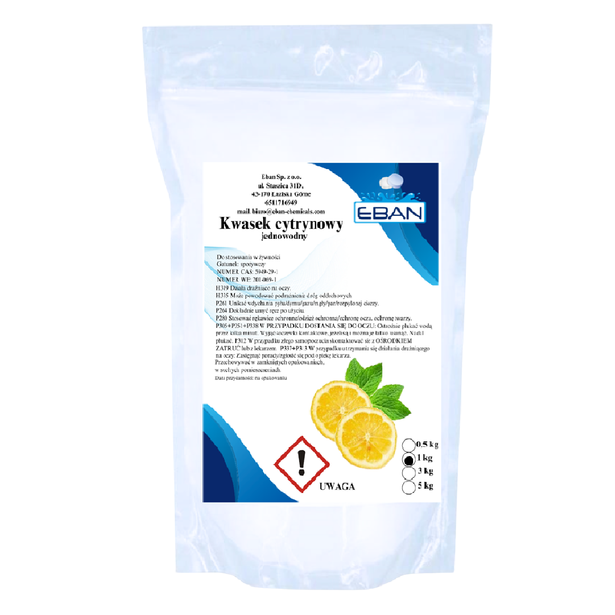 Kwasek cytrynowy 1 kg — 1 kg