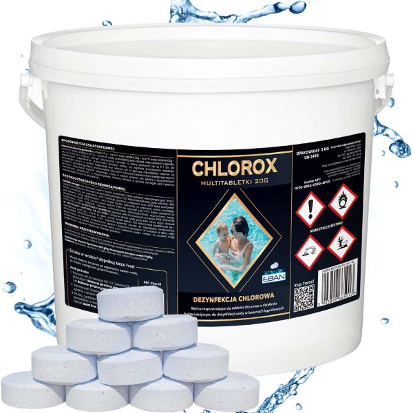 Chlorox Multi tabletki chlorowe 20g 3kg - dezynfekcja chlorowa EBAN