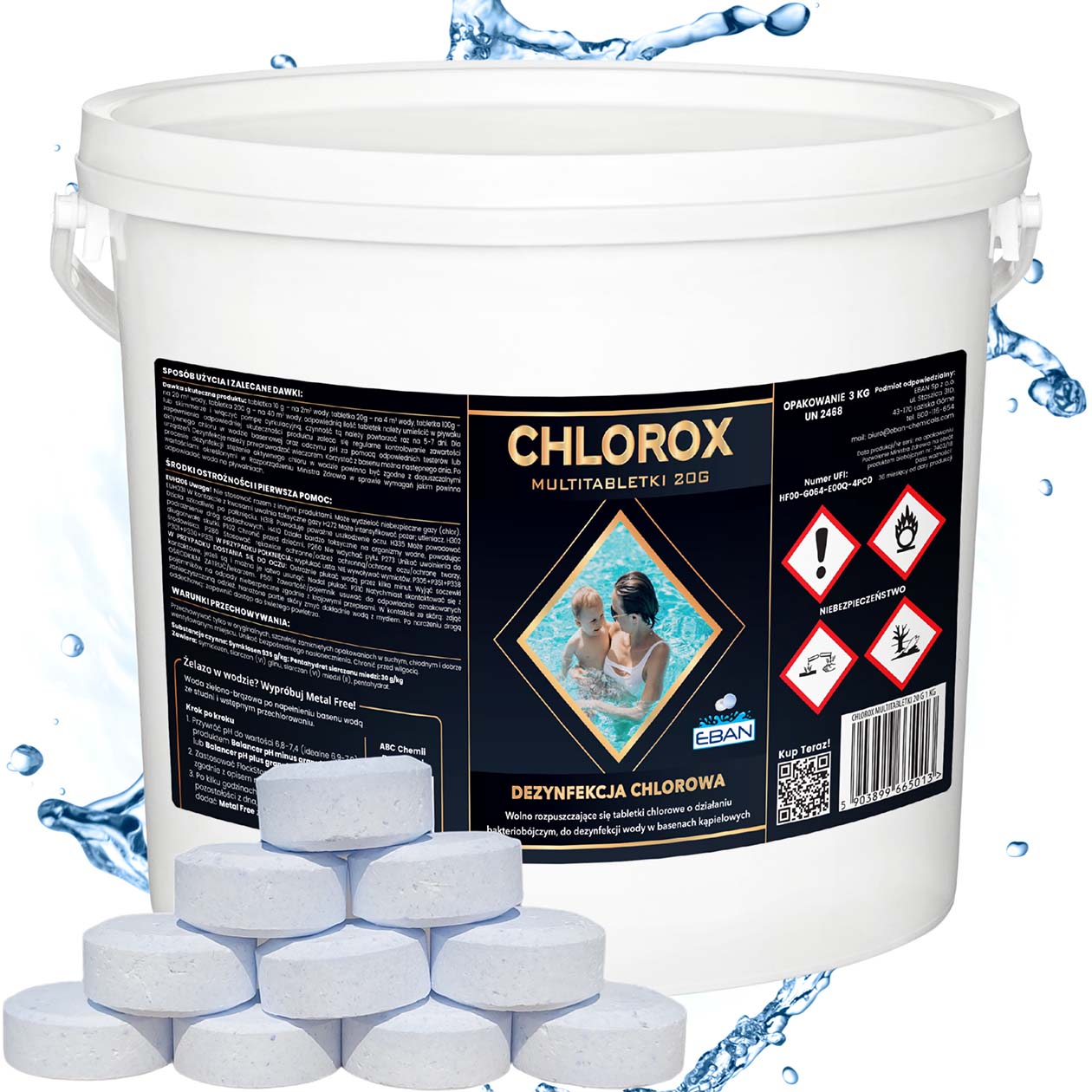 Chlorox Multi tabletki chlorowe 20g 3kg - dezynfekcja chlorowa EBAN