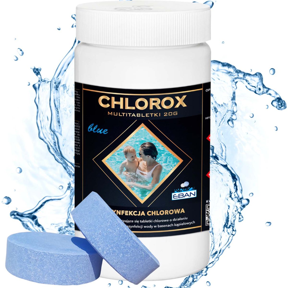 Chlorox Multi tabletki chlorowe BLUE niebieskie 20g 1kg dezynfekcja chlorowa EBAN