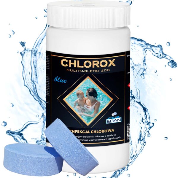 Chlorox Multi tabletki chlorowe BLUE niebieskie 20g 1kg - dezynfekcja chlorowa EBAN