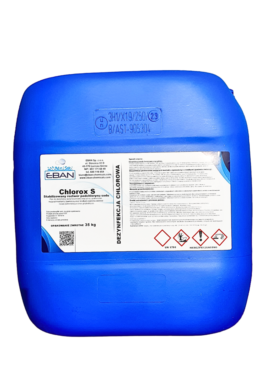 Stabilizowany roztwór podchlorynu sodu Chlorox S 35 kg