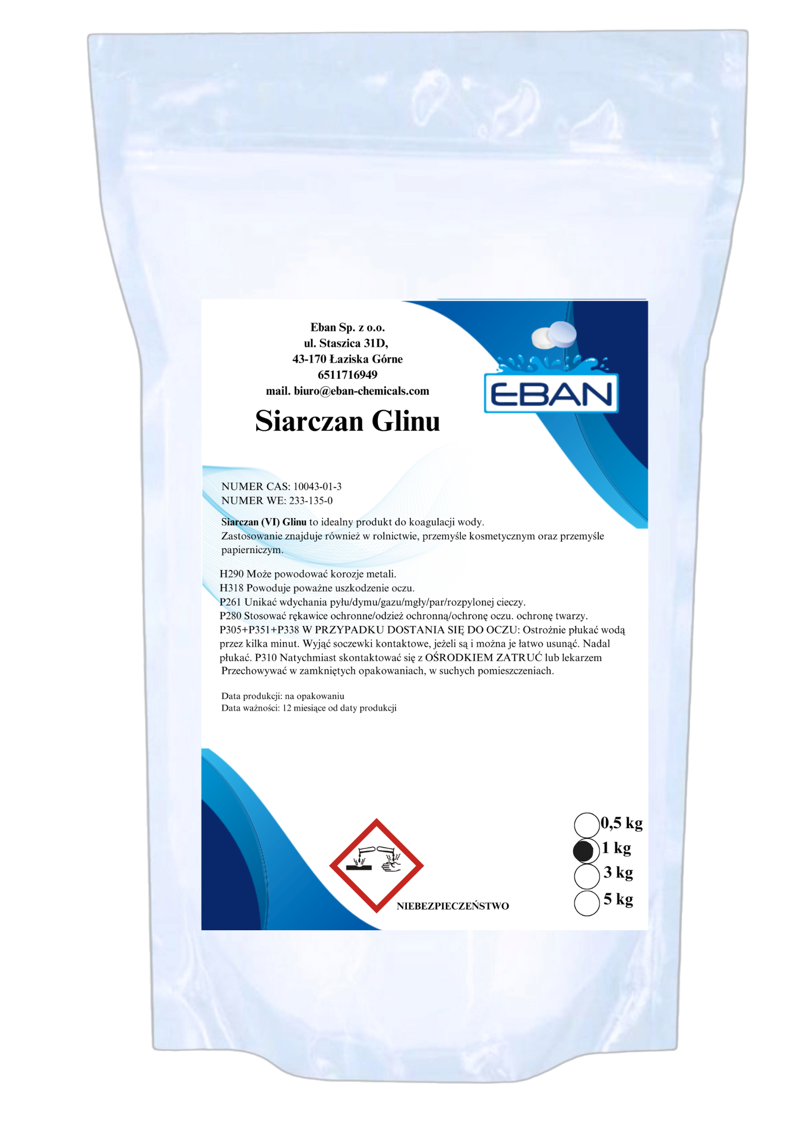 Siarczan glinu 1 kg — 1 kg