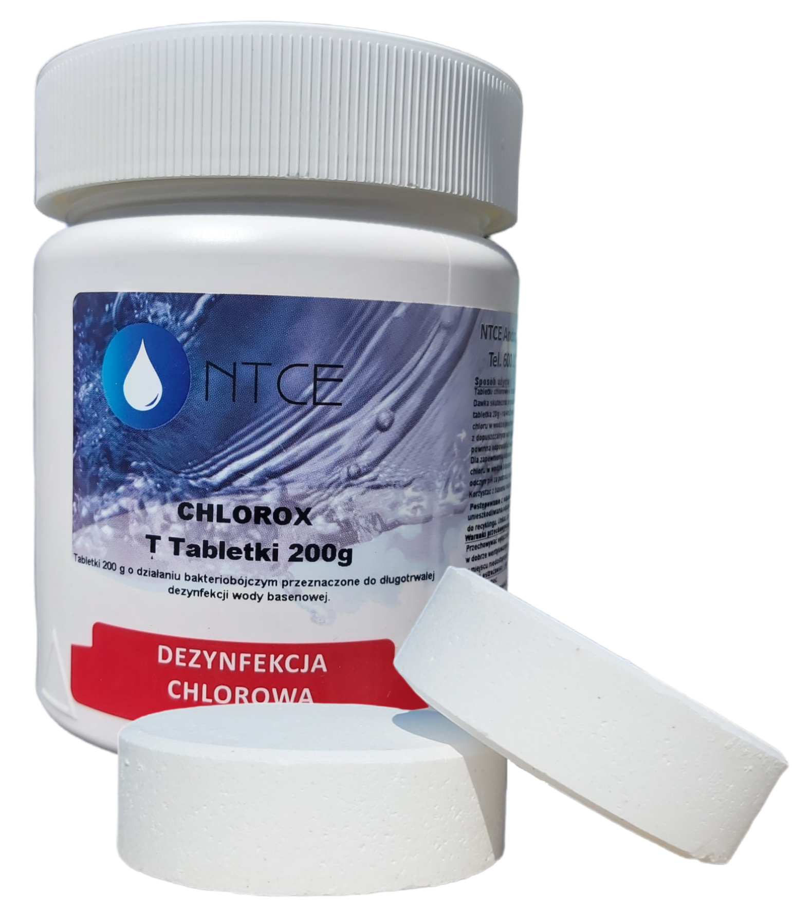 Chlorox T Tabletki 200 g przeznaczone do długotrwałej dezynfekcji wody basenowej NTCE — 5 kg