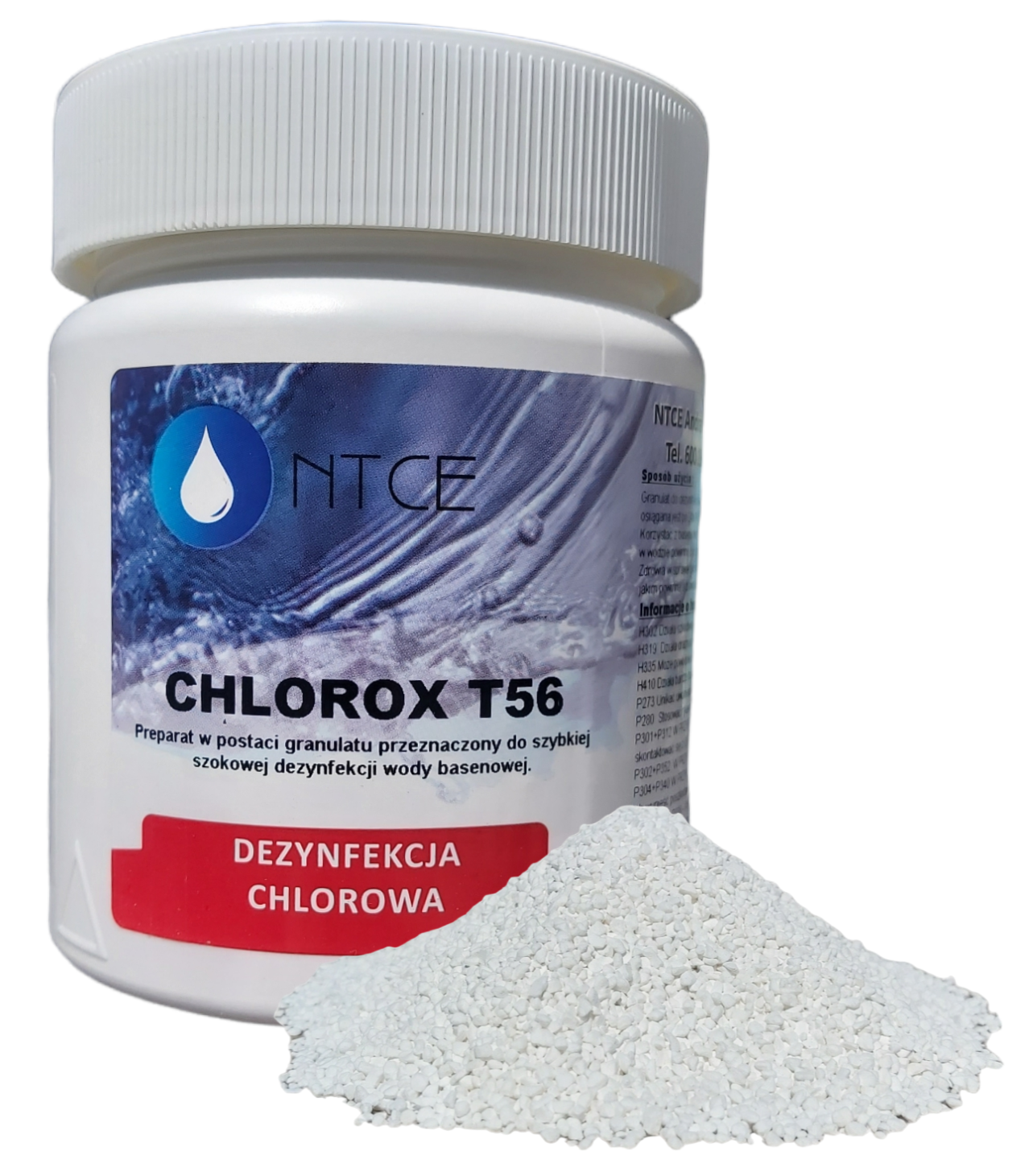 Chlorox T56 granulat do zwalczania glonów, bakterii i grzybów w basenach NTCE — 0,5 kg