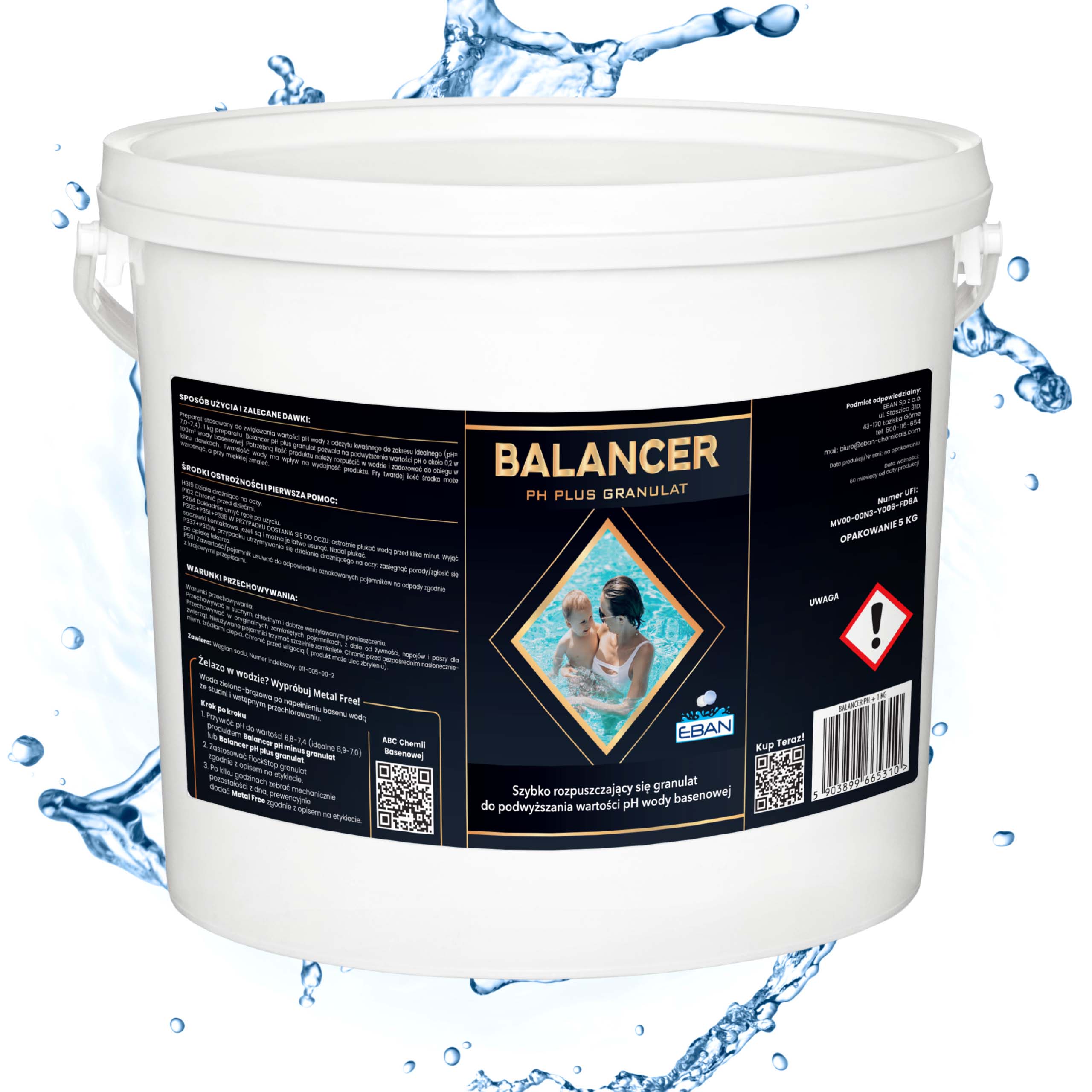 Balancer pH plus granulat 3 kg EBAN