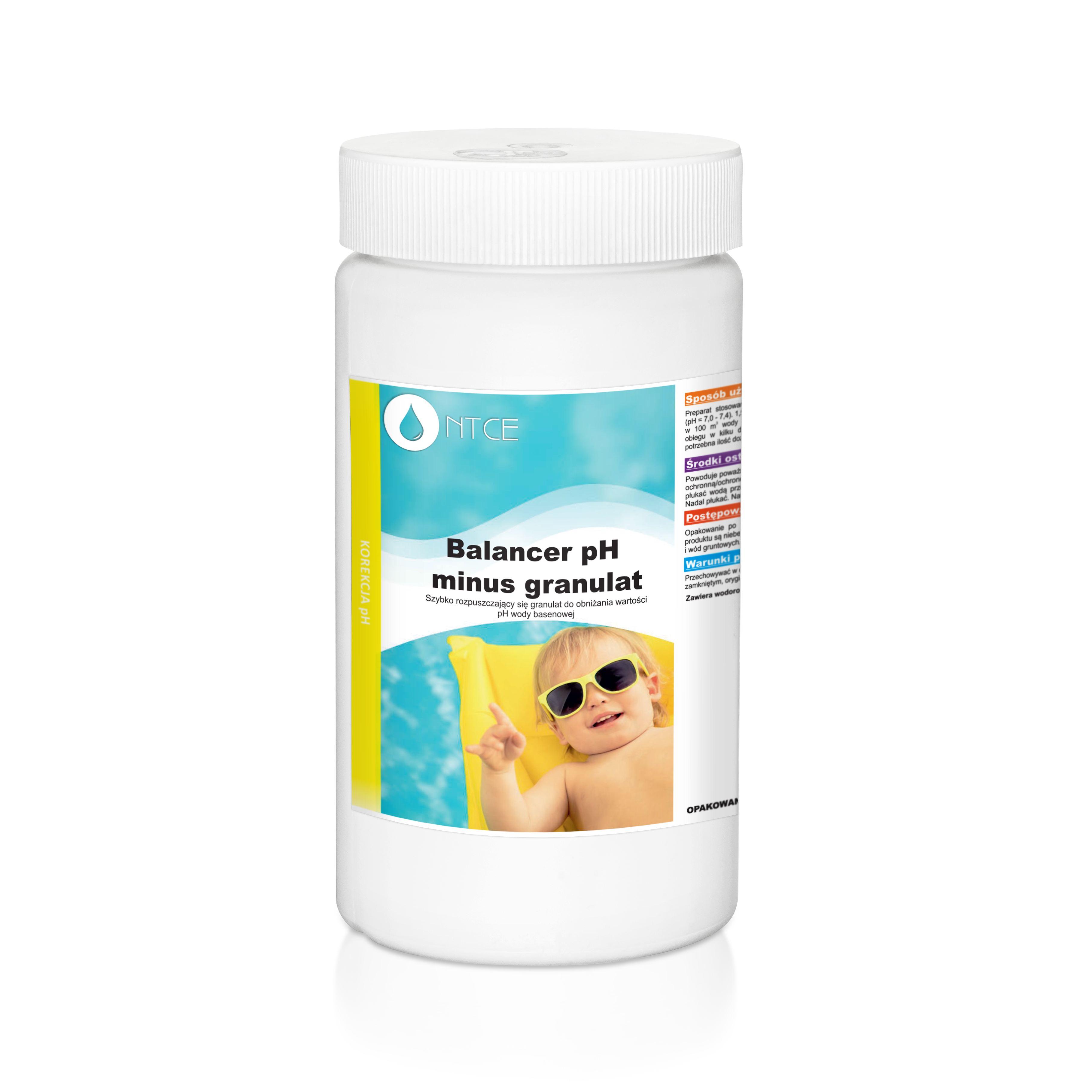 Balancer pH minus granulat  do obniżania wartości pH wody basenowej NTCE — 7 kg