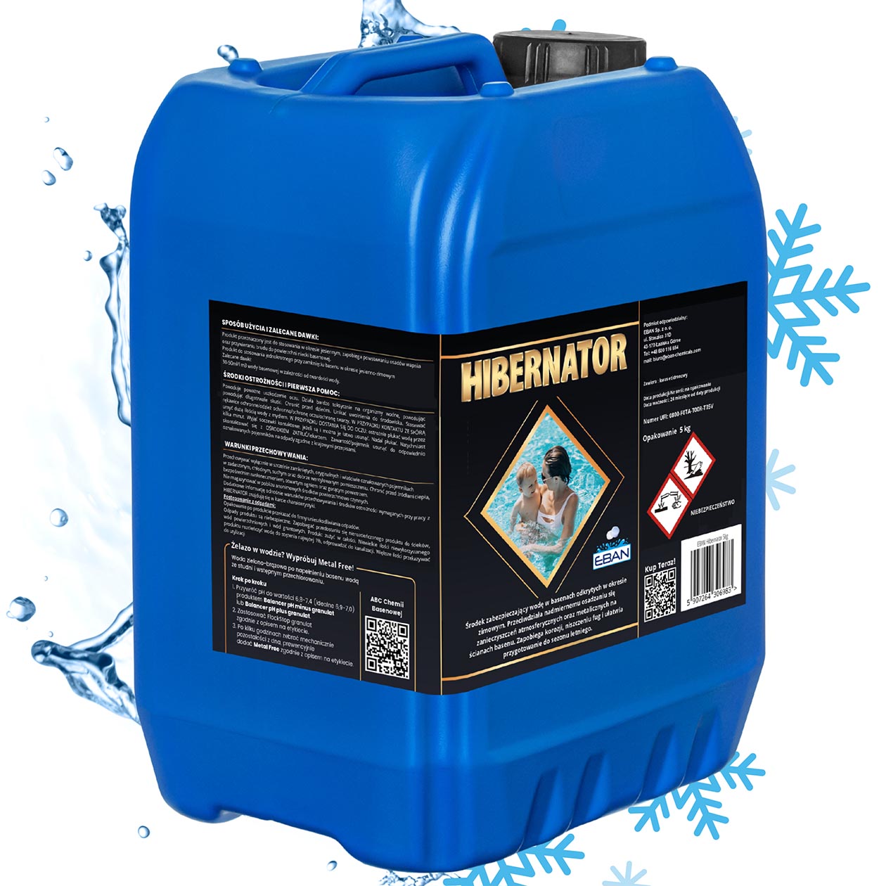 Hibernator 5 kg - środek do zimowania basenu — 1 L