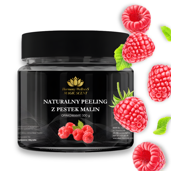 Naturalny Peeling z Pestek Malin do Twarzy i Ciała 100g