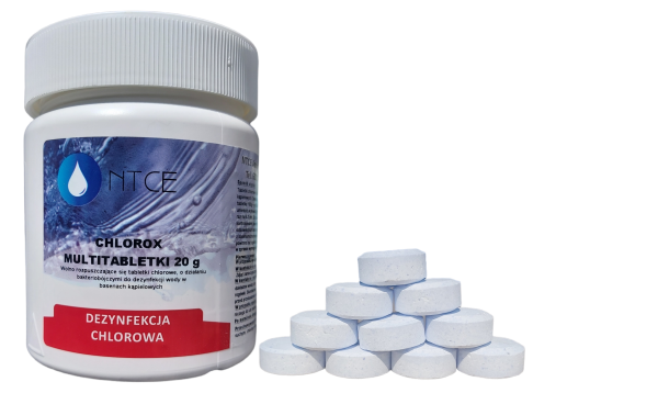 Chlorox Multitabletki chlorowe 20 g o działaniu bakteriobójczym do dezynfekcji wody NTCE — 5 kg