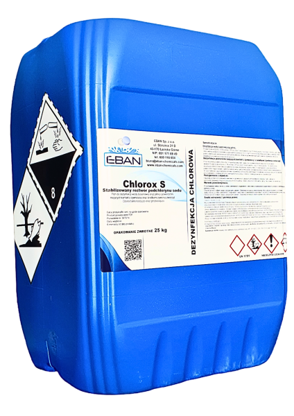 Stabilizowany roztwór podchlorynu sodu Chlorox S 25 kg