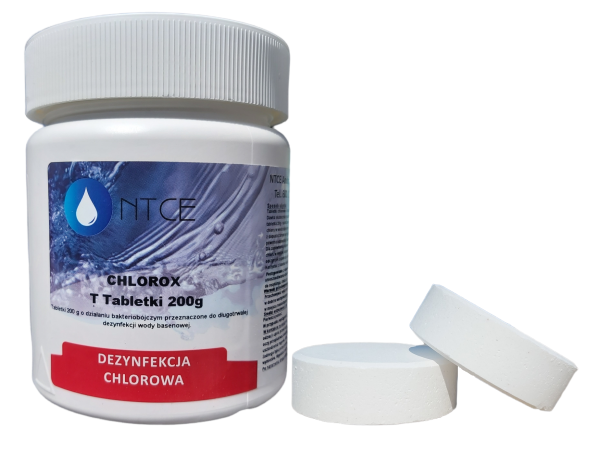Chlorox T Tabletki 200 g przeznaczone do długotrwałej dezynfekcji wody basenowej NTCE — 5 kg