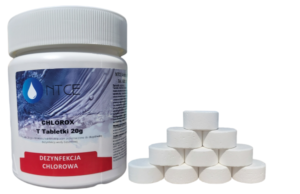 Chlorox T Tabletki 20 g przeznaczone do długotrwałej dezynfekcji wody basenowej NTCE — 5 kg