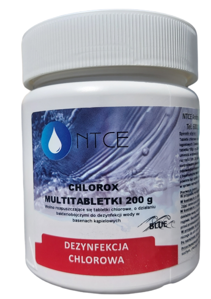 Chlorox Multitabletki 200 g BLUE wolno rozpuszczające się do dezynfekcji wody NTCE — 0,4 kg