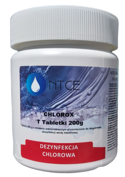 Chlorox T Tabletki 200 g przeznaczone do długotrwałej dezynfekcji wody basenowej NTCE — 3 kg
