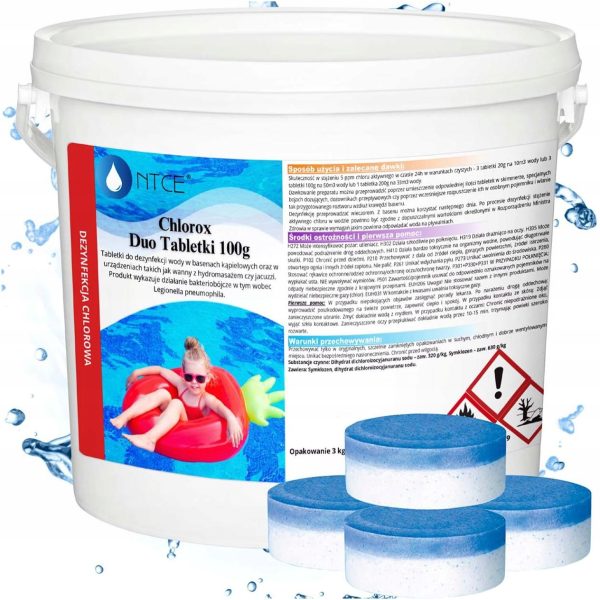 CHLOROX DUO TABLETKI WIELOFUNKCYJNE CHLOR DO BASENU — 0,5 kg
