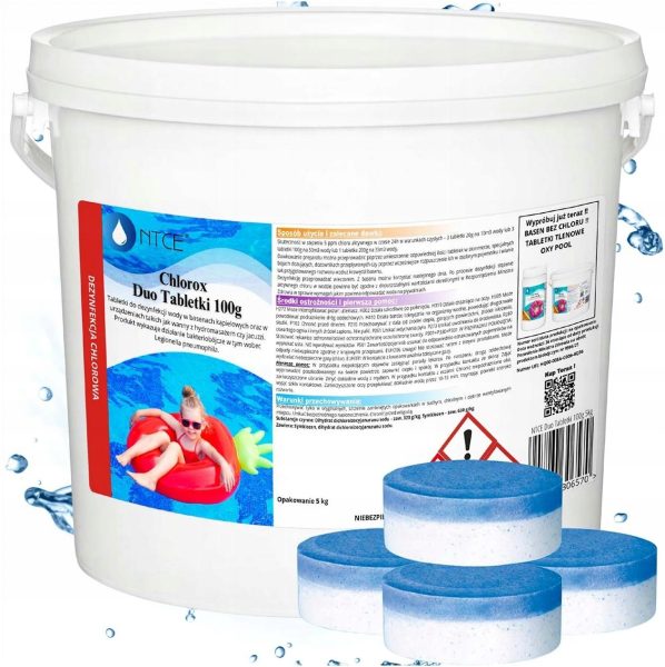 CHLOROX DUO TABLETKI WIELOFUNKCYJNE CHLOR DO BASENU — 3 kg